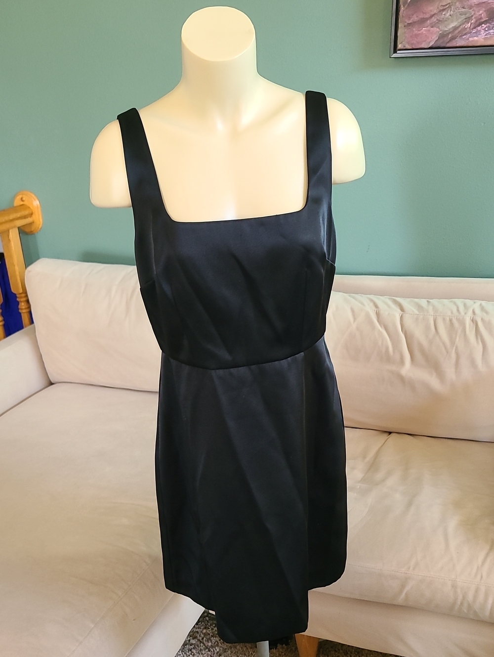 A•New•Day Black Square-Neck Sleeveless Cocktail Dress